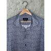 Bugatchi OoohCotton Tech Shirt XL Gray 8 Way Stretch Short Sleeve Button Up NWOT