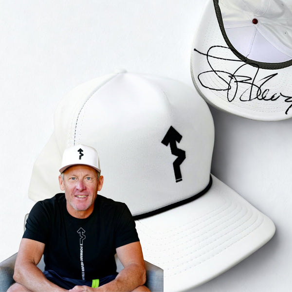 WEDU White FNS Rope Cap Lance Armstrong Signed Founder & Bicycle Legend RARE