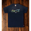 Kith x Coca-Cola Navy Logo T-Shirt Men’s Large L Rare Collab Hole Flaw