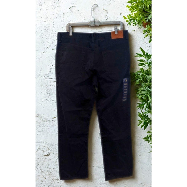Polo Ralph Lauren 650 Straight Pants Mens 35x30 Black 5 Pocket Twill NWT