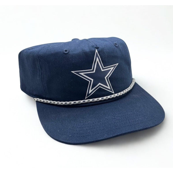 Dallas Cowboys Columbia PFG Navy Snapback Hat Rope Flat Bill NEW