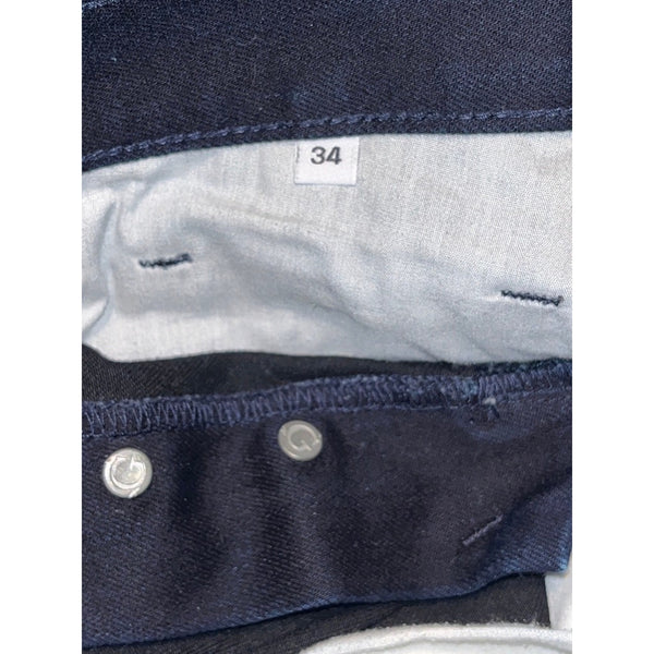 GUSTIN #123 Plant Dye Indigo Slim Straight Fit Denim Jeans Size 34 X 30