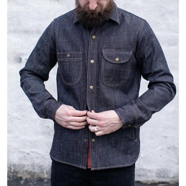 Rogue Territory Cryptic Japanese Selvedge Denim Service Shirt 2XL RGT Rare NWOT