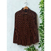 Banana Republic Western Pearl Snap Shirt XL Brown Plaid Vintage Cowboy L/S
