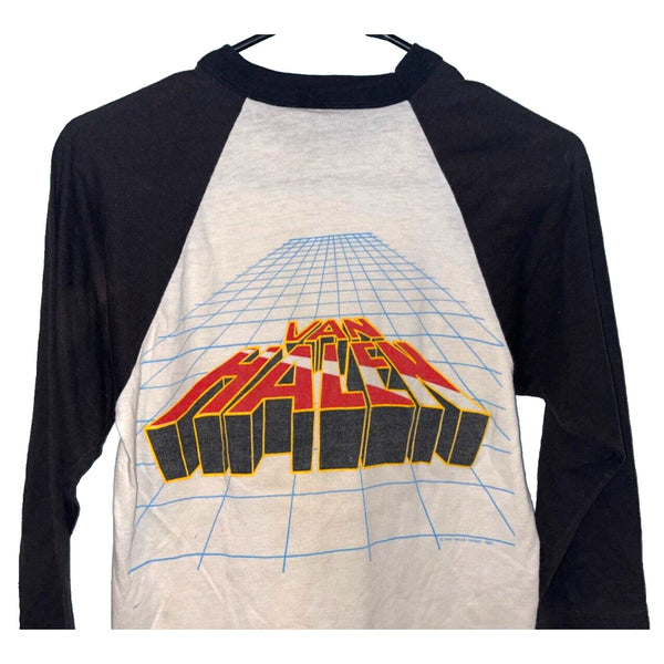 Van Halen Tour Live 3/4 Sleeve Thin T Shirt Anvil Adult Size S Vintage 1982