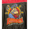 Jeff Hamilton Peoria Rivermen Reversible Leather Satin Jacket M 90’s Hockey VTG