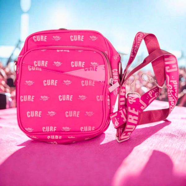 CURE x Rolling Loud Hot Pink 3M Reflective Messenger Bag NIB RARE