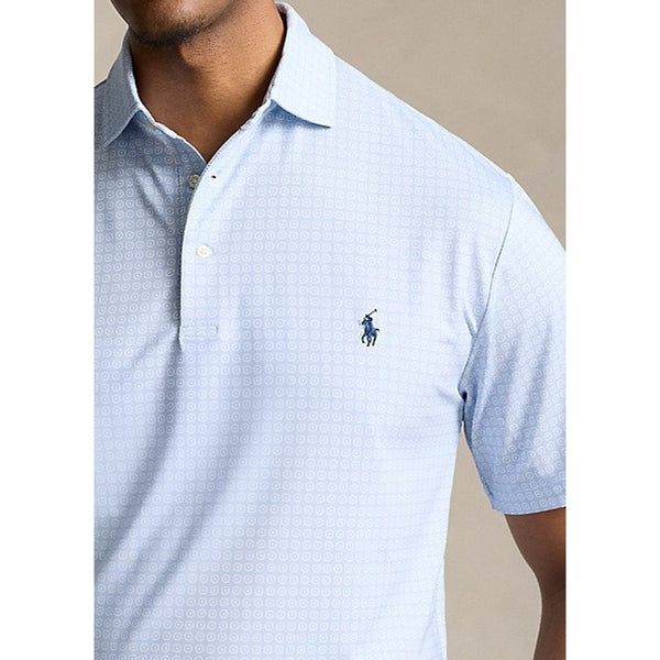 Polo Ralph Lauren Performance Polo Shirt 4XLT Big Tall Blue Print NWT Stretch