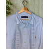 Polo Ralph Lauren Classic Fit Striped Oxford Shirt Blue White Mens 2XB EUC