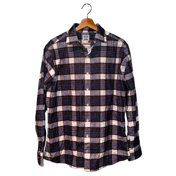 Hamilton Todd Snyder Plaid Button Down Shirt Men's 16 Made USA MSRP $215 Cotton