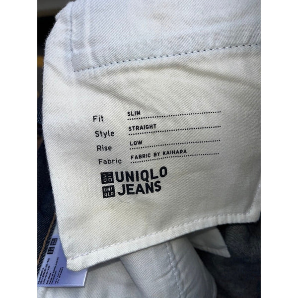 Uniqlo Kaihara Selvedge Denim Jeans 32x32 Slim Straight Blue Japanese Denim
