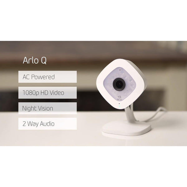 Arlo Q VMC3040 Wired 1080p HD Security Camera NEW Night Vision Alexa