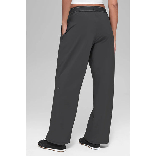 Alo Yoga Suit Up Trouser Regular M Anthracite NWT W51432R Rare Wide Leg Pants
