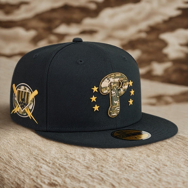 Philadelphia Phillies MLB 2024 Armed Forces Day New Era 59FIFTY Hat 6 7/8 Camo