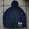 Volcom Hoodie Small Full Zip Navy Y2K Vintage Skate Surf Grunge Thermal Lined