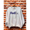 FedEx Lee Ultraweight Sweatshirt Mens Large White Logo Crewneck USA Vintage 90s