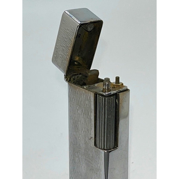 NESOR 24 Korea Silver Vintage Pocket Lighter Chrome Retro Collectible