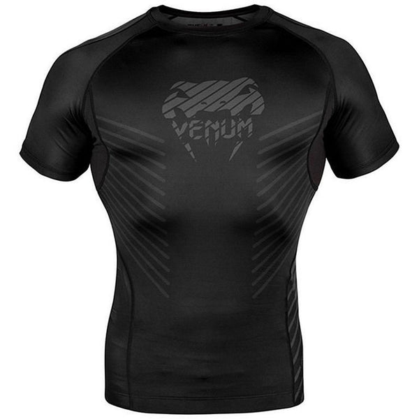 Venum Plasma Rashguard Compression Shirt Mens 2XL Black NWT MMA BJJ UFC Gym