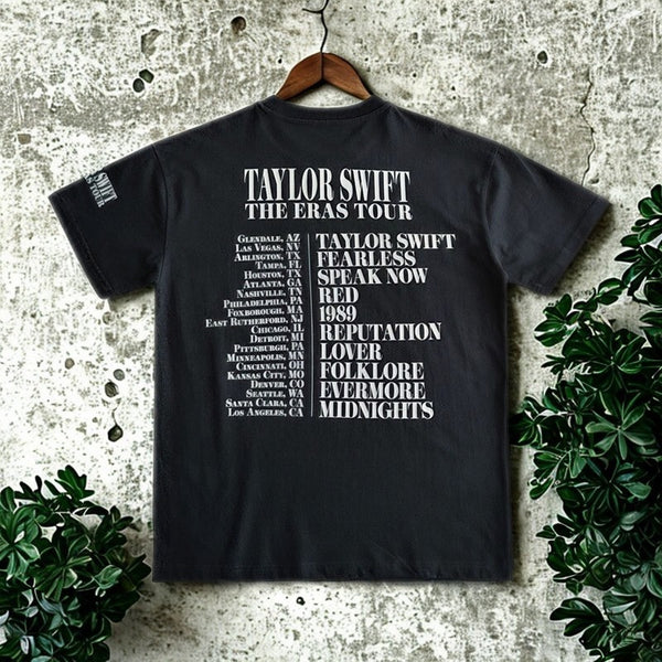 Taylor Swift Eras Tour T-Shirt Sz. L Black Official Merch Album Graphic NWOT