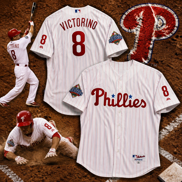 Philadelphia Phillies Shane Victorino 2008 World Series Authentic Jersey 54 2XL