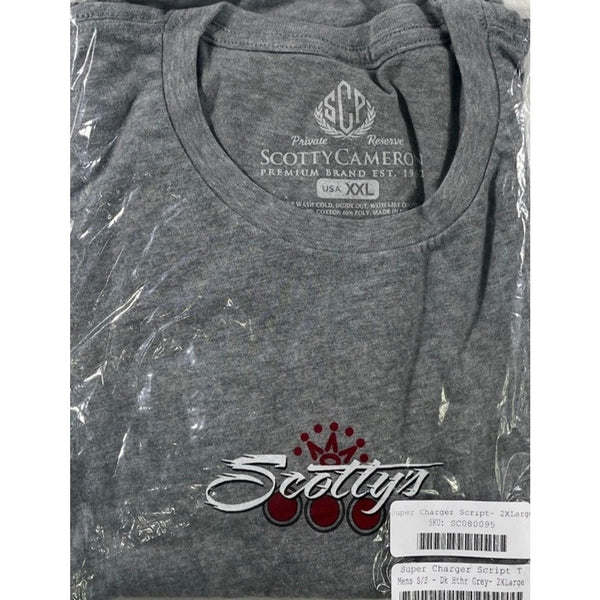 Scotty Cameron Supercharger Script Gray T-Shirt 2XL XXL Limited Studio Store NWT