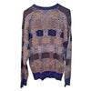 Tricots St Raphael Crew Coogi Style Geometric Knit Sweater Sz. L Made USA 90's