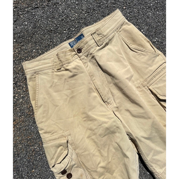 Polo Ralph Lauren Cargo Shorts Mens 31 Khaki Polo 67 Twill Utility Y2K