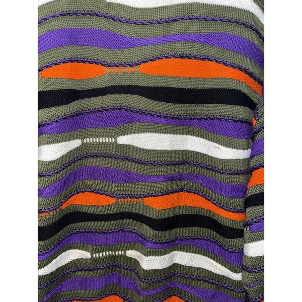 Monsuri Coogi Style 3D Knit Sweater XL Vintage USA 100% Cotton Biggie