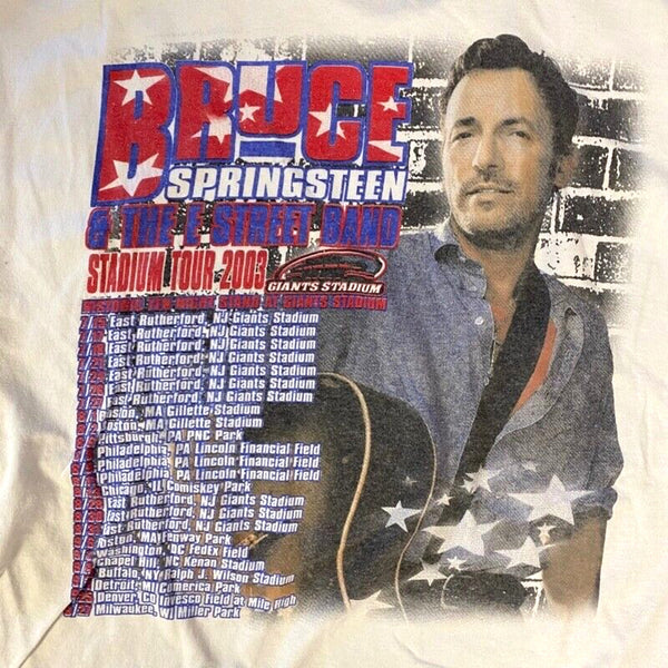 Bruce Springsteen & The E Street Band 2003 Stadium Tour Giants Stadium Tee Sz XL