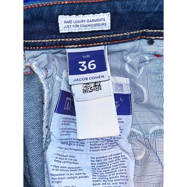 Jacob Cohen Bard Selvedge Denim Jeans Mens 36x26 Made In Italy Auth