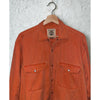 Banana Republic Adventure Outfitters Shirt M Orange Pearl Snap Safari 80s VTG