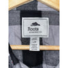 Roots 73 Spruce Lake Amazon Logo Plaid Flannel Shirt Men’s L Gray Black NWT