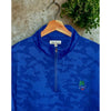 Peter Millar Perth Performance Quarter Zip Morris County Golf Club Blue Camo L