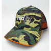 FedEx Ground Camo Trucker Hat Snapback Orange Black Mesh Delivery Driver Cap