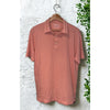 Faherty Isle Polo Shirt Mens M Salmon Organic Cotton Short Sleeve Casual Beach
