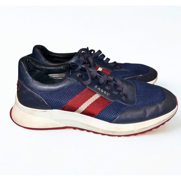 Bally Daryn-T Sneakers Men’s 11D Mesh Leather Red Ink Shoes MSRP $630