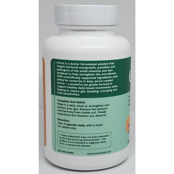 Emma by Enclave BioActives Gut Relief Capsules 60ct Digestive Support 27/28 X2