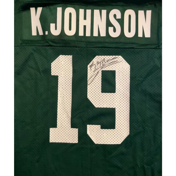 New York Jets Keyshawn Johnson Signed Champion Jersey Sz 44 L Deadstock Vintage