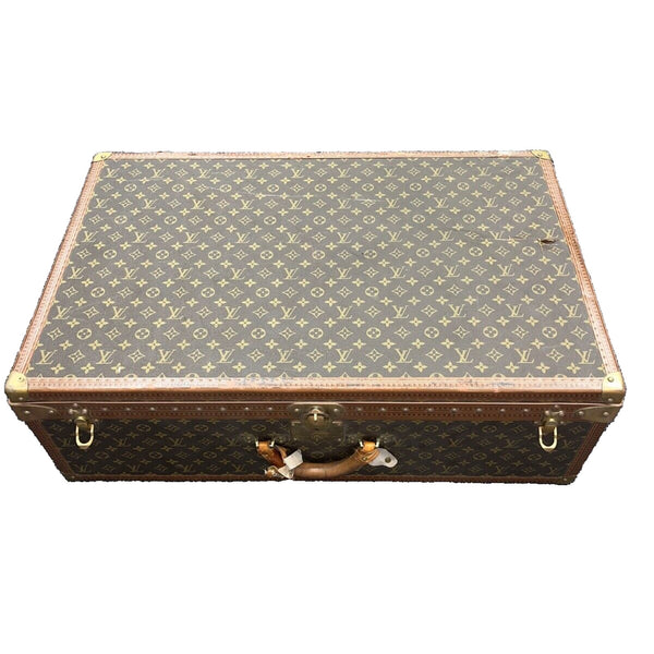 Louis Vuitton Rare Monogram "Ideal" Trunk Antique Steamer Travel Luggage