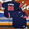 Atlanta Braves Jason Heyward #22 Nike MLB Baseball Jersey Men's L Vintage Navy