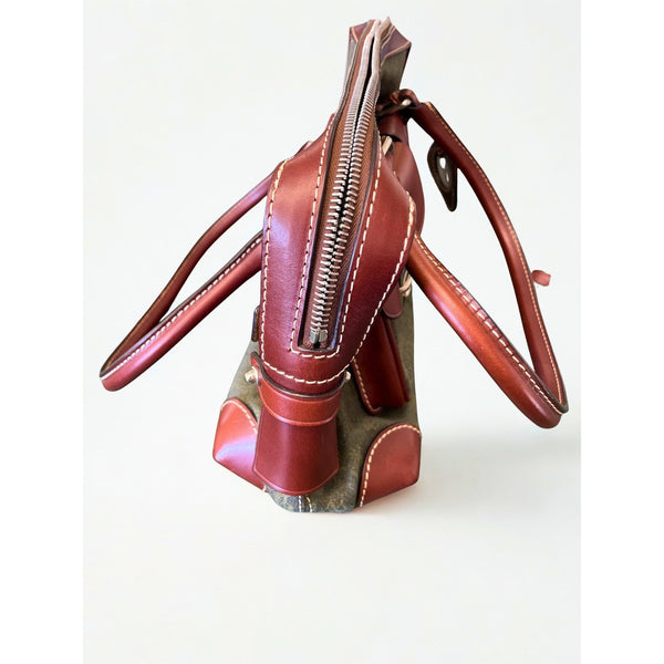 Dooney & Bourke HP65C Double Pocket Tote Hunter NWT Serial K6253580