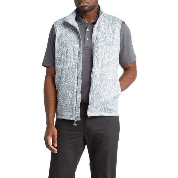 Peter Millar Crown Sport Hyperlight Fuse Elite Quilted Vest Jacket Gray M $200