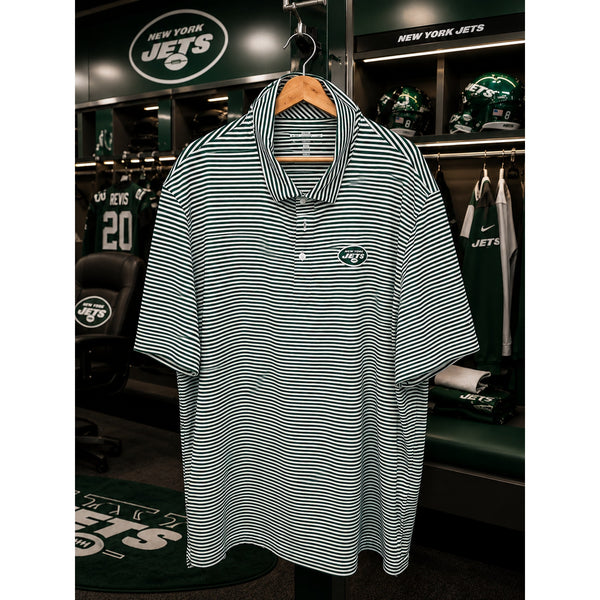New York Jets Vineyard Vines Winstead Stripe Polo Green White Sz 2XL NWOT