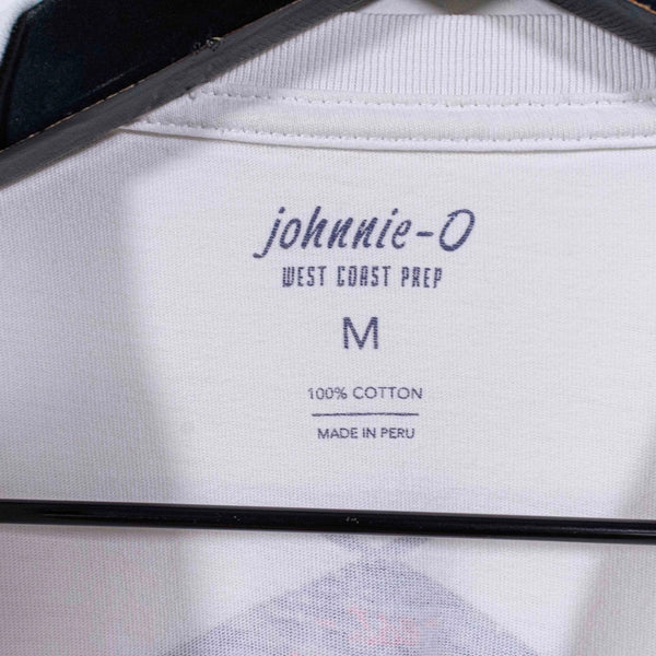 Johnnie-O West Coast Prep Surf Pocket T Shirt White Medium Coastal Beach Tee
