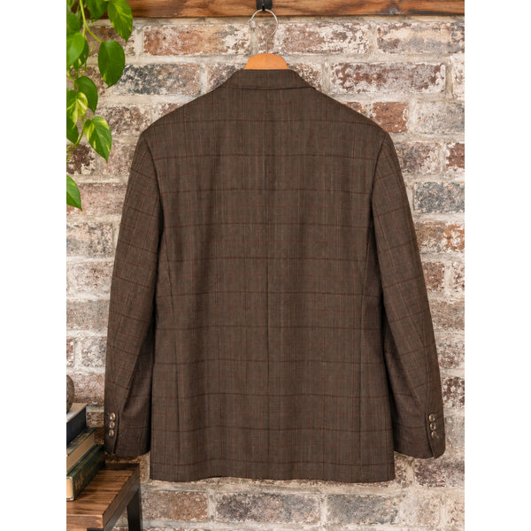 Isaia Napoli AquaCashmere Sport Coat 50 Windowpane Cashmere Silk Blazer Italy
