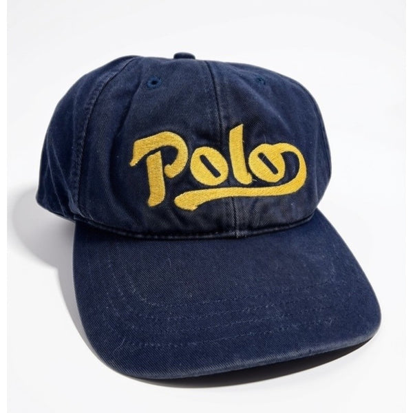Polo Sport Ralph Lauren Vintage 2000 Logo Twill Ball Cap Hat Blue Rare Cotton