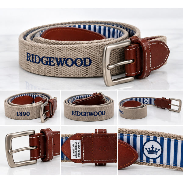 Peter Millar Ridgewood Country Club Woven Golf Belt Size 40 USA