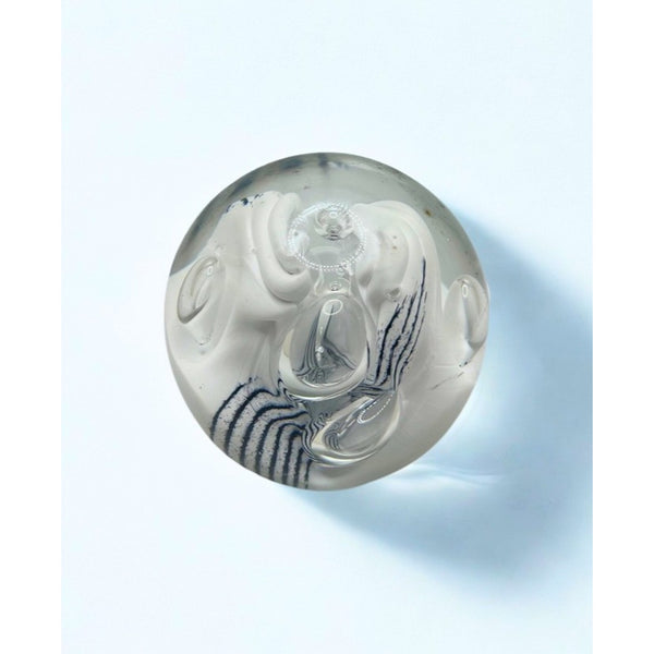 Caithness Scotland Snow Trail Paperweight Margot Thompson Studio Art Glass