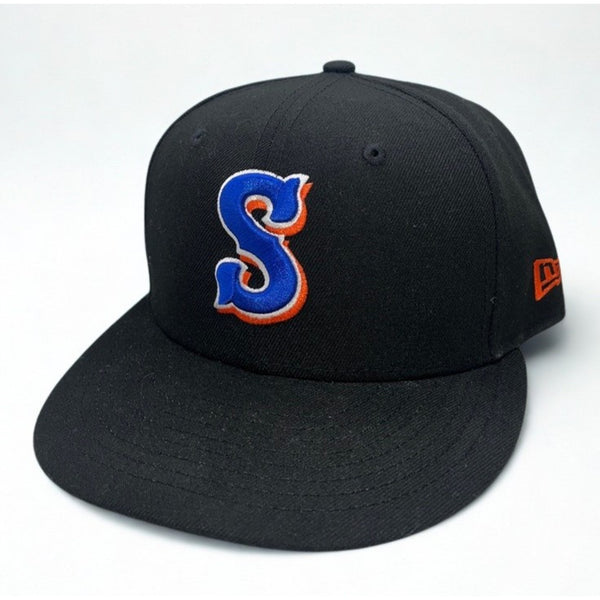 Syracuse Mets New Era 59FIFTY On-Field Alternate Fitted Hat 7 1/8 Black MiLB