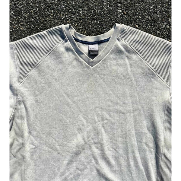 Nike 600 Grey Long Sleeve Sweatshirt Y2K 90s 2000s Made in Malaysia L Vintage